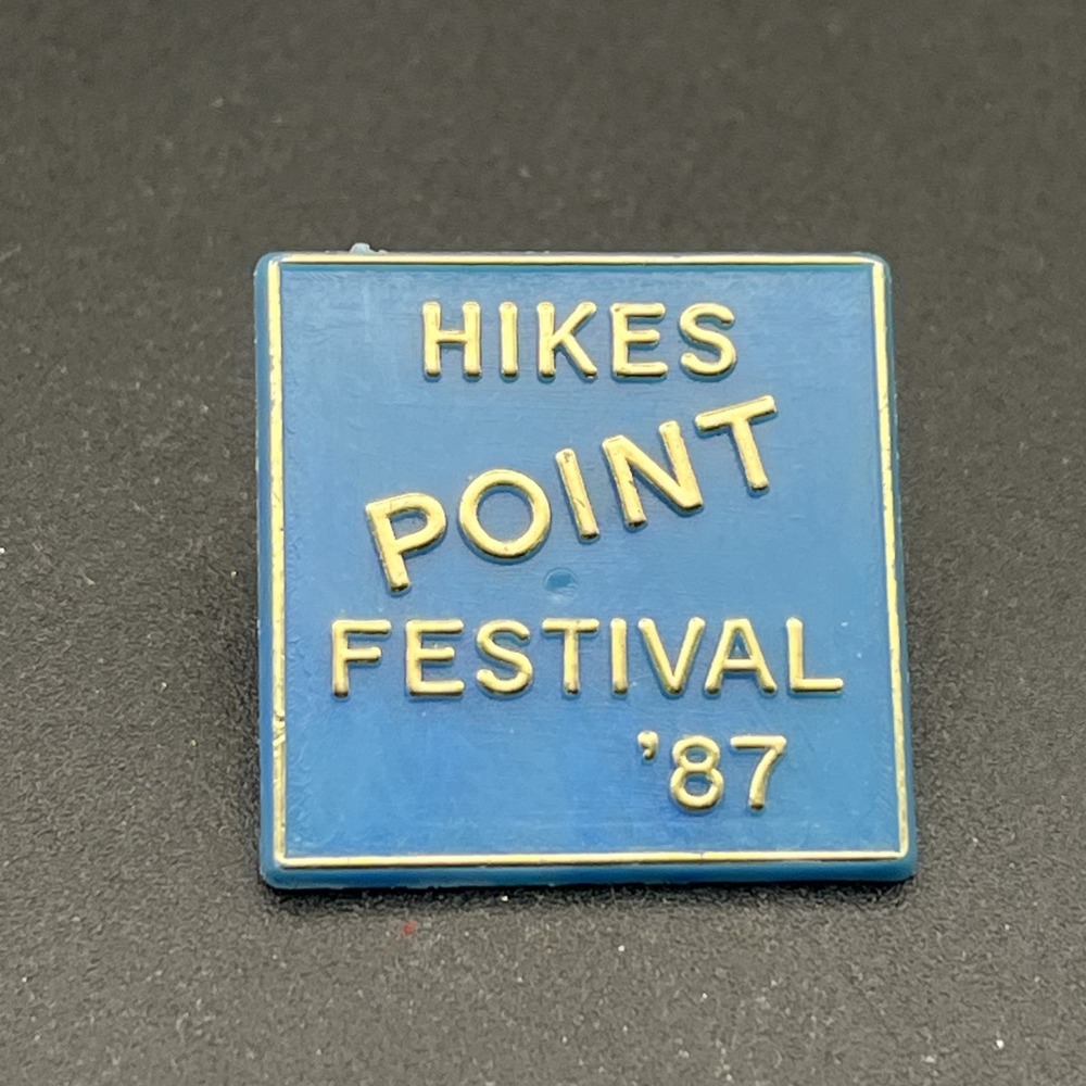 Vintage 1987 Hikes Point‎ Festival Plastic Lapel Hat Pin
